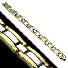 Bracelet - Steel 2-Tone Panther Link Bracelet