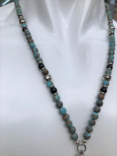 Rosary Handmade - Handcrafted - Semiprecious Stone -  "Blue Ocean Jasper"-ROS134