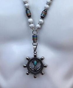Rosary Handmade - Handcrafted "Ambition Rosary"- Semiprecious Stones Howlite ROS125