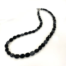 Snowflake Obsidian and Onyx Necklace