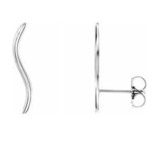 Wave Sterling Silver Ear Climber
