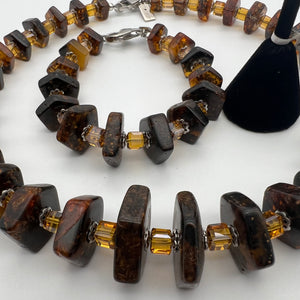 Bead Necklace - Amber 18 inch