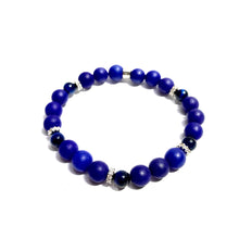 Bead Bracelet - Stretchable - Blue Tiger Eye - Agate - ART127