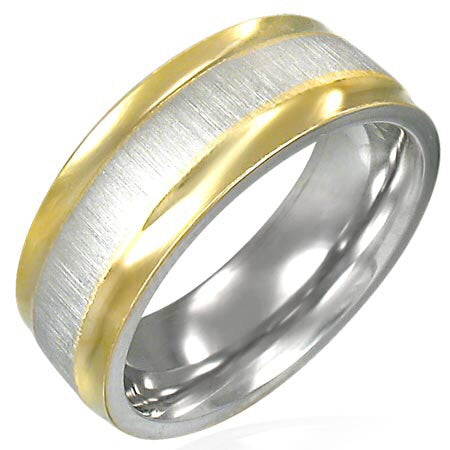 Gold and Silver Surgical Steel Ring