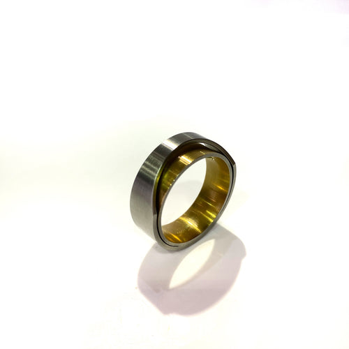 Ring - Steel & 18k Gold