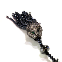 Necklace & Earring Set - Lava, Hematite & Onyx 44 inch long