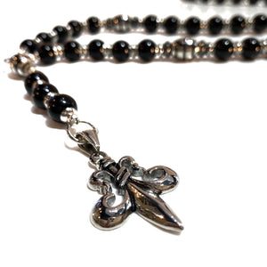 Rosary - Handmade - Handcrafted - Semiprecious Stone “Fleur de Lis”