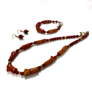 Necklace - Red Coral 18inch long